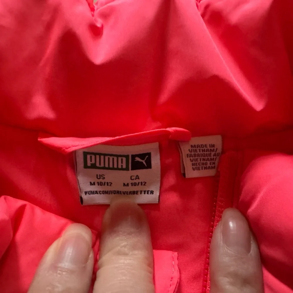 Puma Girl Bundle - Quilted Puffer Vest Fluorescent Hot Pink 10/12, Sweatshirt 7